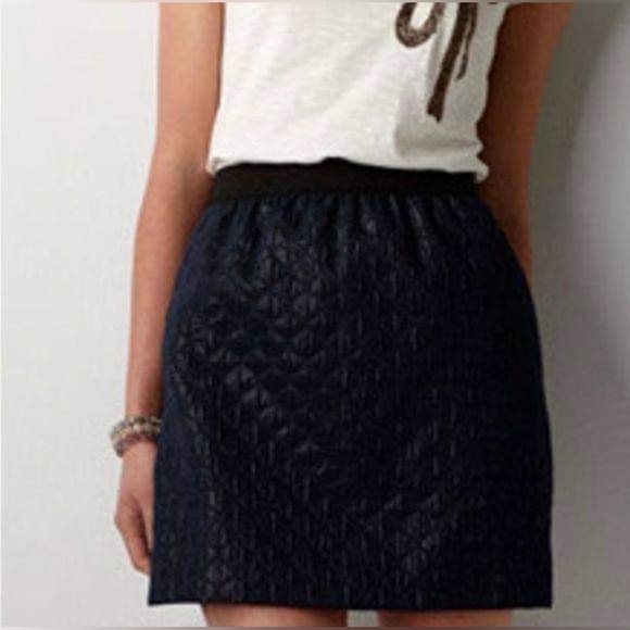LOFT Dresses & Skirts - LOFT by Ann Taylor Navy Quilted Mini Skirt